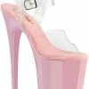 Pleaser FLAMINGO-808C Clear/Baby Pink Heels 1 Pleaser FLAMINGO-808C Clear/Baby Pink Heels