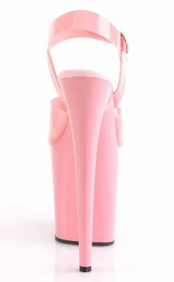 Pleaser FLAMINGO-808N Jelly-like High Heels In Baby Pink Pole Shoes