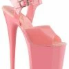 Pleaser FLAMINGO-808N Jelly-like High Heels In Baby Pink Pole Shoes