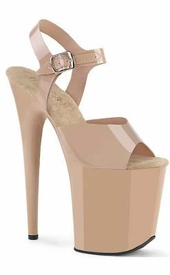 Pleaser FLAMINGO-808N Jelly-like High Heels In Nude Pole Shoes