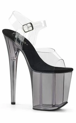 Pleaser Pole Shoes FLAMINGO-808T Smoke Tinted Heels