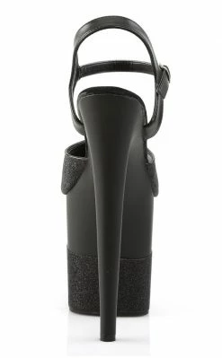 Pleaser FLAMINGO-809-2G Black Glitter Heels 10 Pleaser FLAMINGO-809-2G Black Glitter Heels