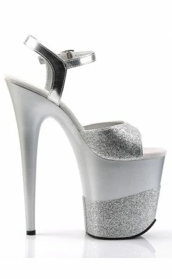 Pleaser FLAMINGO-809-2G Silver Gllitter Heels Pole Shoes 11 Pleaser FLAMINGO-809-2G Silver Gllitter Heels Pole Shoes