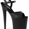 Pleaser Pole Shoes FLAMINGO-809 Black Faux Leather Heels