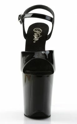 Pleaser FLAMINGO-809 Black Patent Heels Pole Shoes