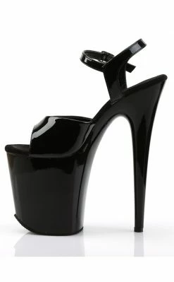 Pleaser FLAMINGO-809 Black Patent Heels Pole Shoes