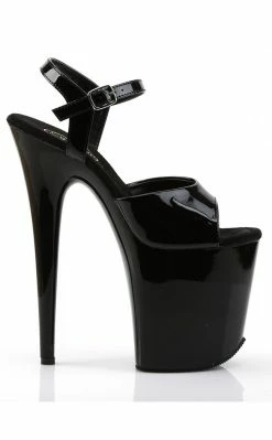 Pleaser FLAMINGO-809 Black Patent Heels Pole Shoes