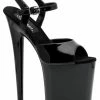 Pleaser FLAMINGO-809 Black Patent Heels Pole Shoes