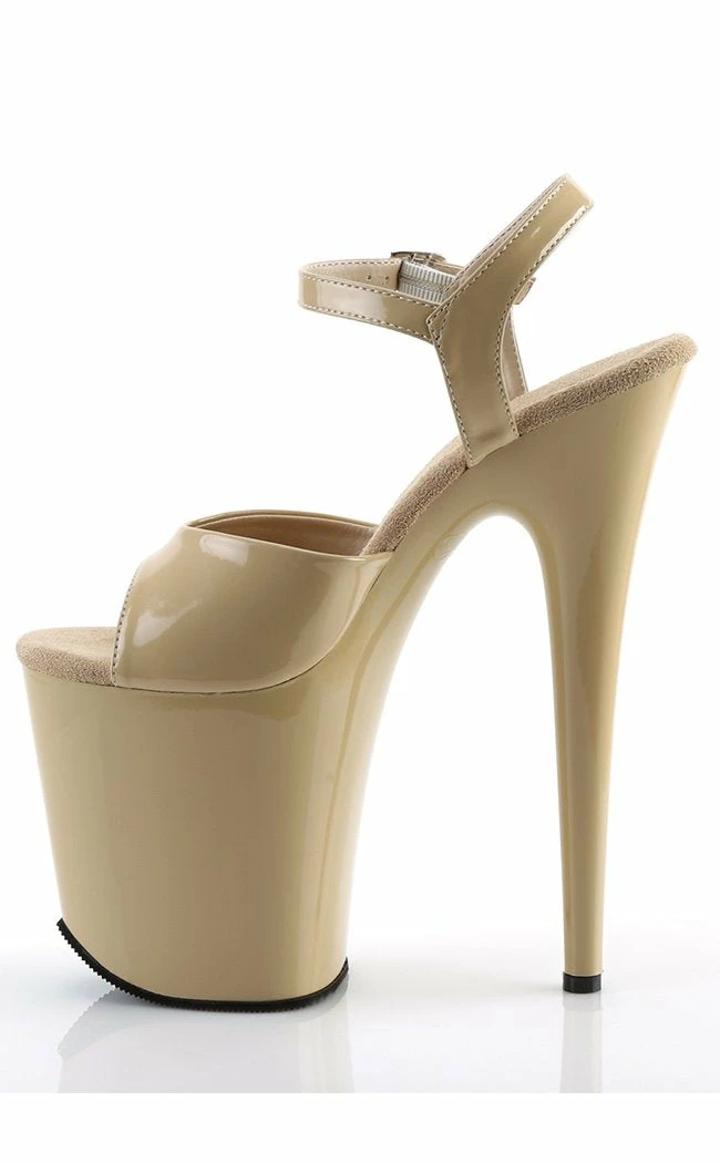 Pleaser FLAMINGO-809 Cream Patent Heels Pole Shoes 5 Pleaser FLAMINGO-809 Cream Patent Heels Pole Shoes