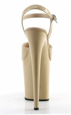 Pleaser FLAMINGO-809 Cream Patent Heels Pole Shoes 10 Pleaser FLAMINGO-809 Cream Patent Heels Pole Shoes