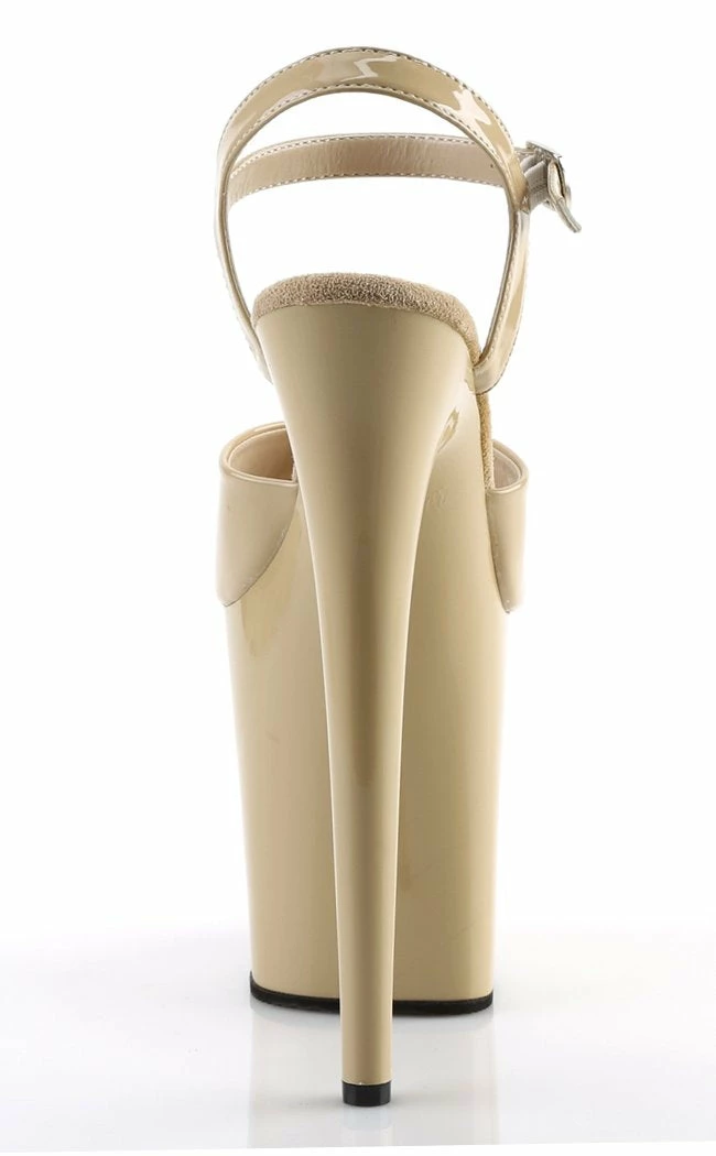 Pleaser FLAMINGO-809 Cream Patent Heels Pole Shoes 6 Pleaser FLAMINGO-809 Cream Patent Heels Pole Shoes