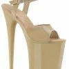 Pleaser FLAMINGO-809 Cream Patent Heels Pole Shoes