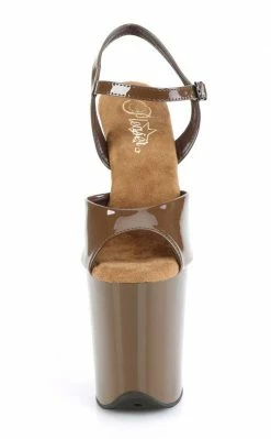 Pleaser Pole Shoes FLAMINGO-809 Mocha Patent Heels