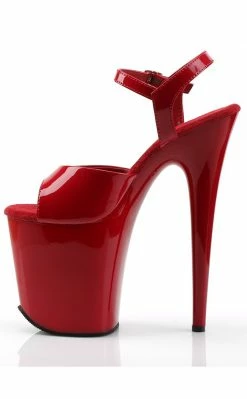 Pleaser Pole Shoes FLAMINGO-809 Red Patent Heels