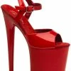 Pleaser Pole Shoes FLAMINGO-809 Red Patent Heels