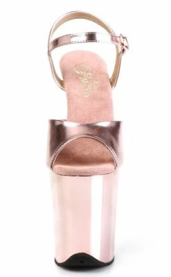 Pleaser FLAMINGO-809 Rose Gold Chrome Heels Pole Shoes