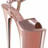 Pleaser FLAMINGO-809 Rose Gold Chrome Heels Pole Shoes