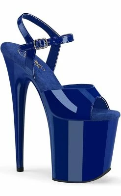 Pleaser FLAMINGO-809 Royal Blue Patent Heels Pole Shoes