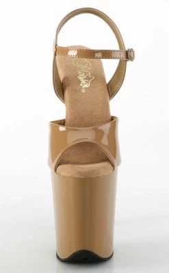 Pleaser Pole Shoes FLAMINGO-809 Toffee Patent Heels