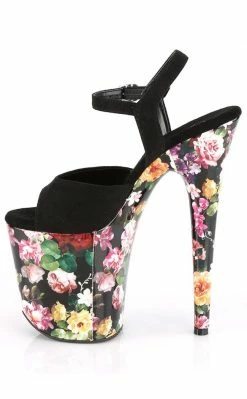 Pleaser FLAMINGO-809WR Flower Print Heels Pole Shoes