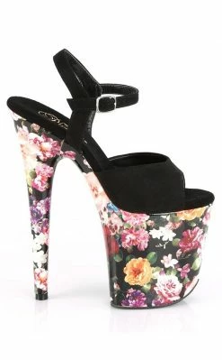 Pleaser FLAMINGO-809WR Flower Print Heels Pole Shoes
