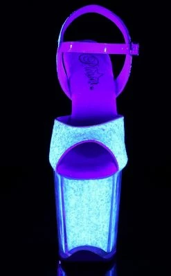 Pleaser Pole Shoes FLAMINGO-810UVG Neon Opal Glitter Heels
