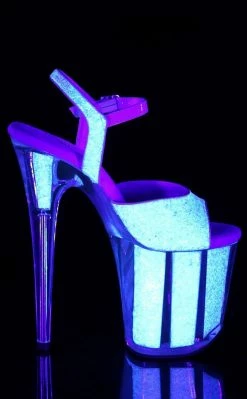 Pleaser Pole Shoes FLAMINGO-810UVG Neon Opal Glitter Heels
