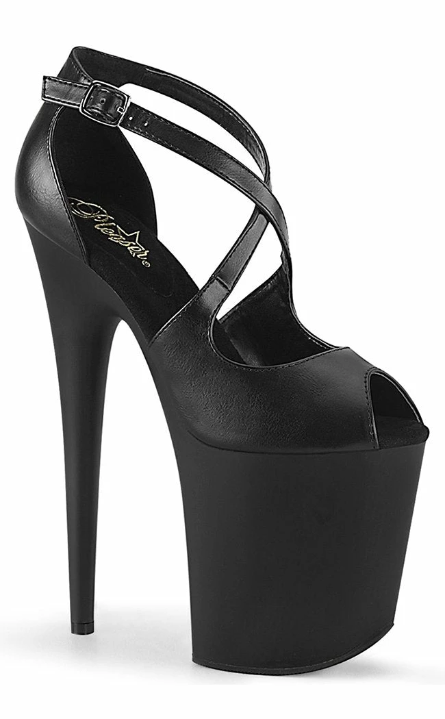 Pleaser FLAMINGO-821 Black Peep Toe Heels Pole Shoes 3 Pleaser FLAMINGO-821 Black Peep Toe Heels Pole Shoes