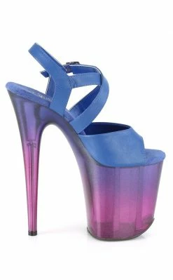 Pleaser Pole Shoes FLAMINGO-822T Blue-Purple Ombre Heels