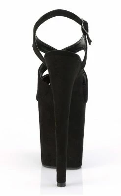 Pleaser FLAMINGO-831FS Black Faux Suede Heels Pole Shoes