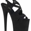 Pleaser FLAMINGO-831FS Black Faux Suede Heels Pole Shoes 2 Pleaser FLAMINGO-831FS Black Faux Suede Heels Pole Shoes