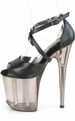 Pleaser FLAMINGO-840 Black Peeptoe Heels Pole Shoes