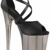 Pleaser FLAMINGO-840 Black Peeptoe Heels Pole Shoes