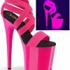 Pleaser FLAMINGO-869 Neon UV Pink Heels