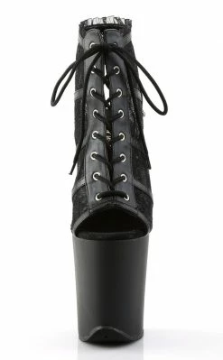 Pleaser FLAMINGO-896LC Black Matte Heels