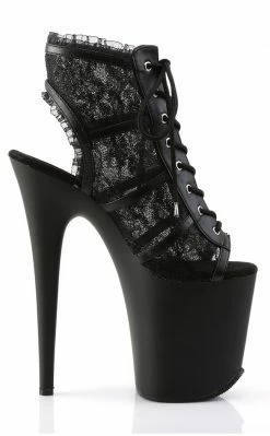Pleaser FLAMINGO-896LC Black Matte Heels