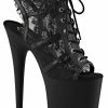 Pleaser FLAMINGO-896LC Black Matte Heels