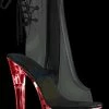 Pleaser Pole Shoes FLASHDANCE-1018C-7 Light-up Clear Ankle Bootie