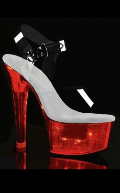 Pleaser Sale FLASHDANCE-608CH Light-up Platform Heels (Last Pair: Size 9)