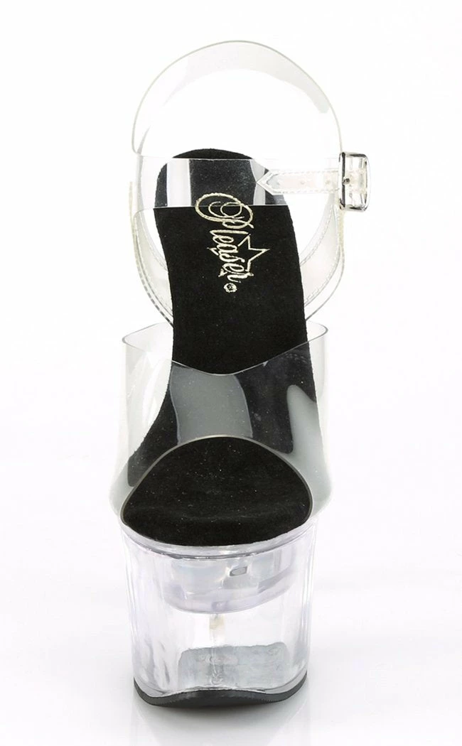 Pleaser FLASHDANCE-708 Black Light-up Platform Heels Pole Shoes 4 Pleaser FLASHDANCE-708 Black Light-up Platform Heels Pole Shoes