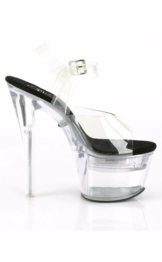 Pleaser FLASHDANCE-708 Black Light-up Platform Heels Pole Shoes 7 Pleaser FLASHDANCE-708 Black Light-up Platform Heels Pole Shoes
