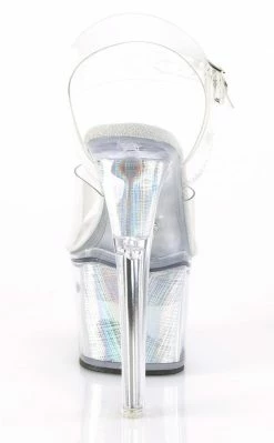 Pleaser Pole Shoes FLASHDANCE-708CH Clear Light-up Platform Heels