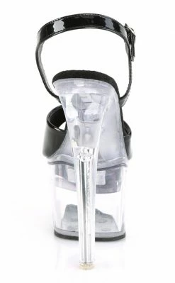 Pleaser FLASHDANCE-709 Black Light-up Platform Heels Pole Shoes