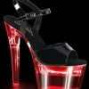 Pleaser FLASHDANCE-709 Black Light-up Platform Heels Pole Shoes 2 Pleaser FLASHDANCE-709 Black Light-up Platform Heels Pole Shoes