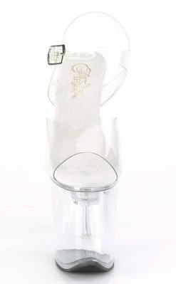 Pleaser FLASHDANCE-808 Clear Light-up Platform Heels Pole Shoes