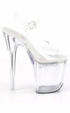 Pleaser FLASHDANCE-808 Clear Light-up Platform Heels Pole Shoes