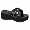 Demonia Shoes FLIP-05 Black Platform Slide Sandals