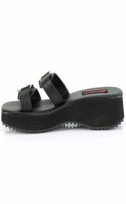 Demonia FLIP-12 Black Matte Heart Slides 9 Demonia FLIP-12 Black Matte Heart Slides