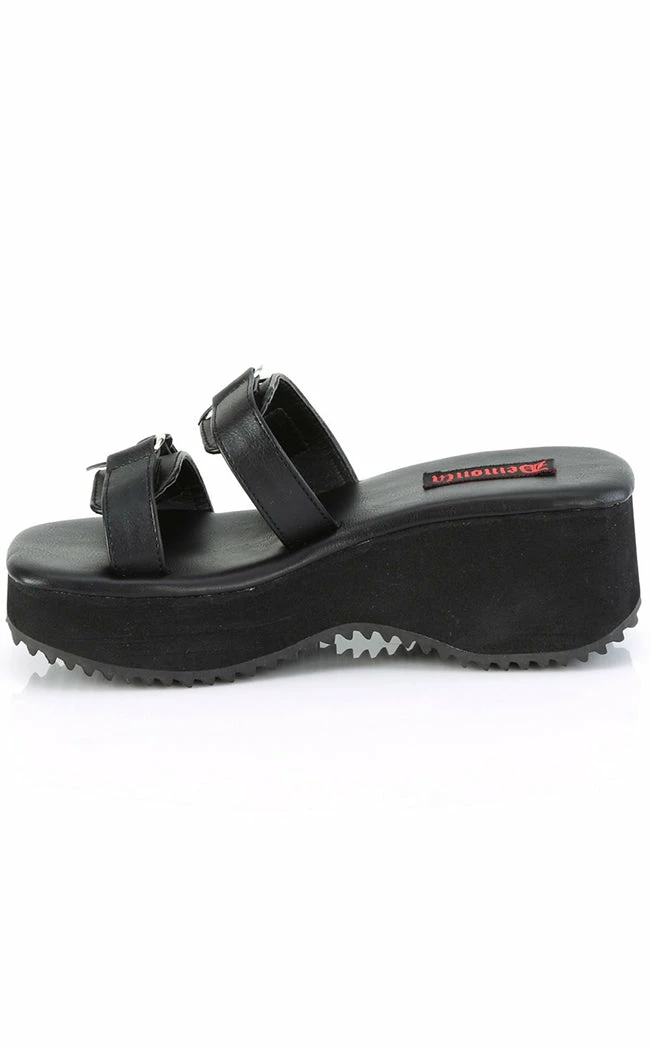 Demonia FLIP-12 Black Matte Heart Slides 5 Demonia FLIP-12 Black Matte Heart Slides