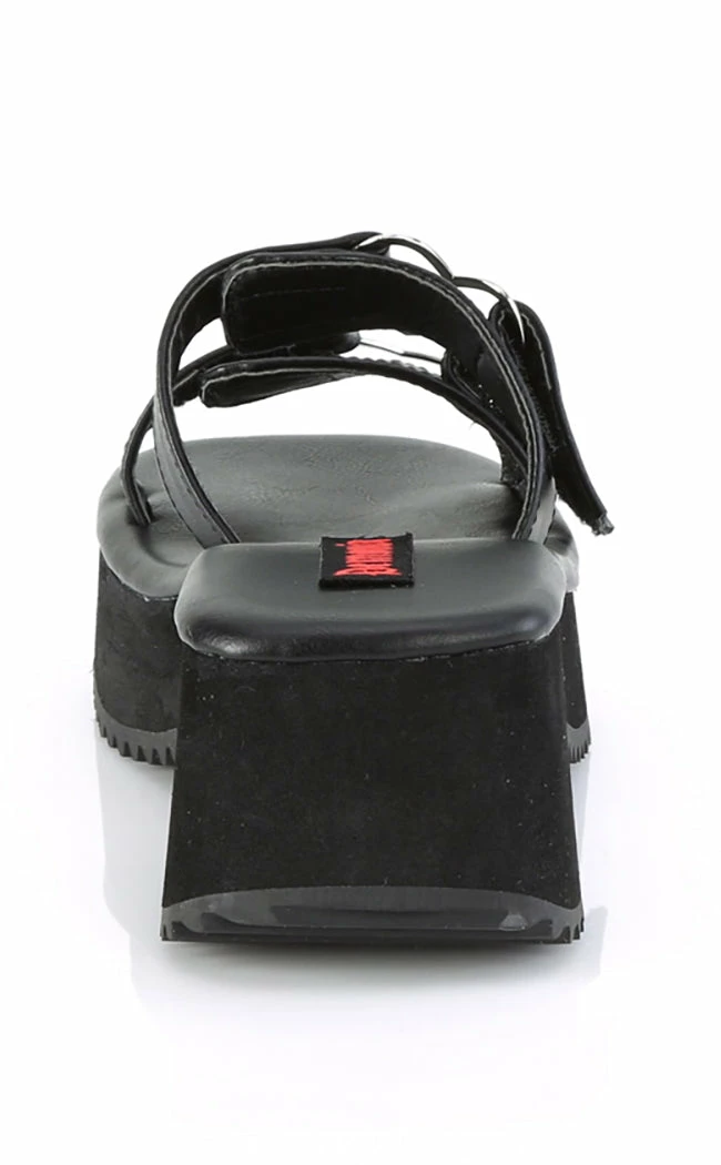 Demonia FLIP-12 Black Matte Heart Slides 6 Demonia FLIP-12 Black Matte Heart Slides